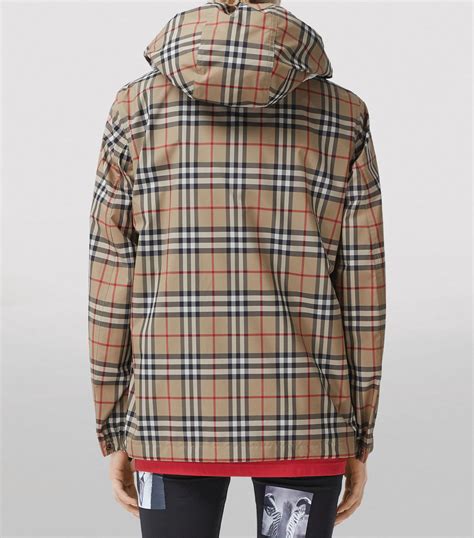 authentic burberry jacket with hood|Burberry vintage check hooded jacket.